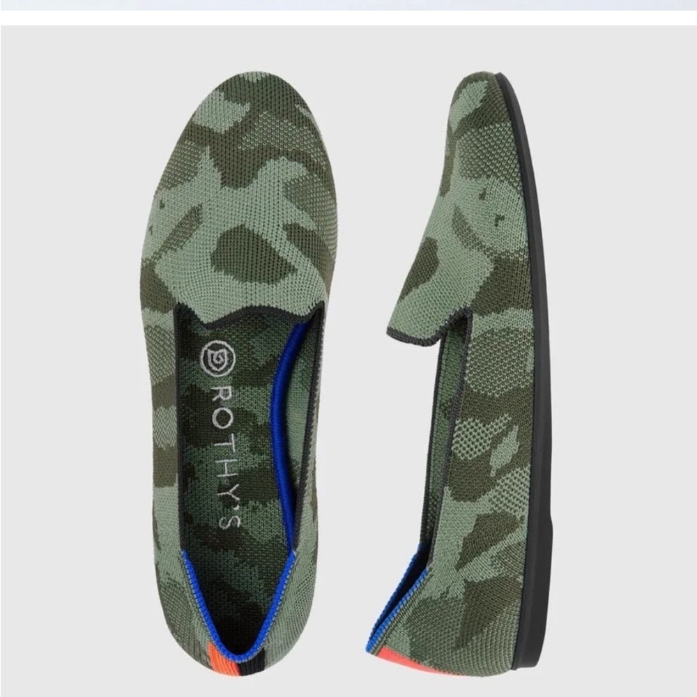 Rothy’s The Loafer Olive Camo Women’s Size 10